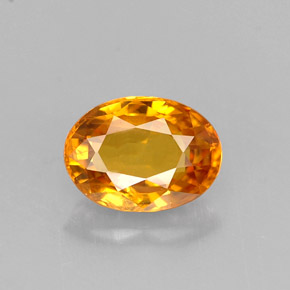 Zafiro amarillo natural de 1,11 ct, corte óvalo, VVS-VS