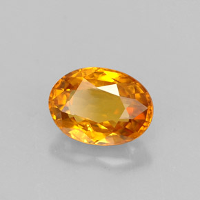 Zafiro amarillo natural de 1,11 ct, corte óvalo, VVS-VS