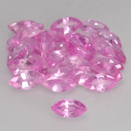 Gemas de zafiro rosa natural de 3,45 ct, marquesa, VVS-VS