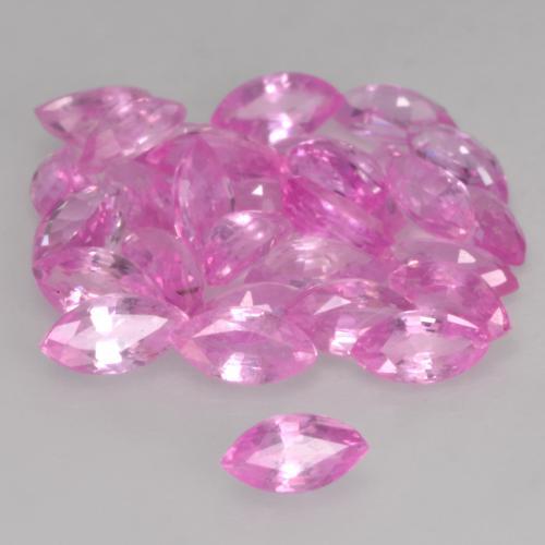 Gemas de zafiro rosa natural de 3,45 ct, marquesa, VVS-VS
