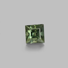 Zafiro verde natural de 0,71 ct, cuadrado, VS