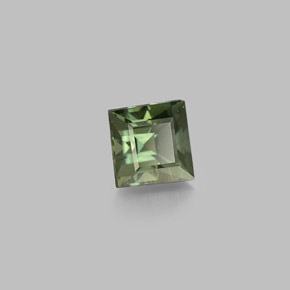 Zafiro verde natural de 0,71 ct, cuadrado, VS