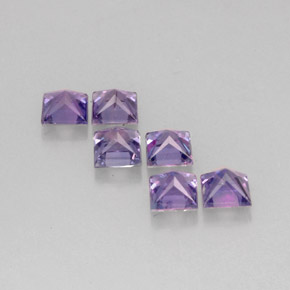 Gemas de zafiro violeta natural de  ct, cuadrado, VVS-VS