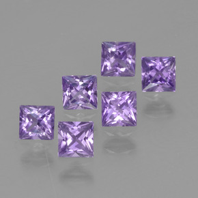 Gemas de zafiro violeta natural de  ct, cuadrado, VVS-VS