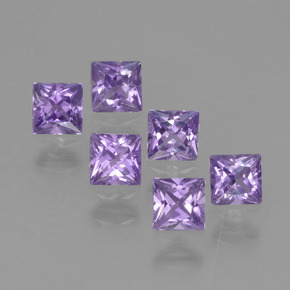 Gemas de zafiro violeta natural de  ct, cuadrado, VVS-VS