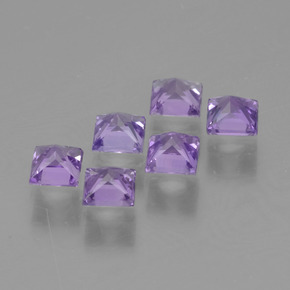 Gemas de zafiro violeta natural de  ct, cuadrado, VVS-VS