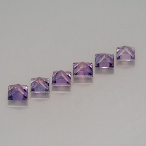 Gemas de zafiro violeta natural de  ct, cuadrado, VVS-VS
