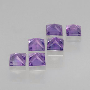 Gemas de zafiro violeta natural de  ct, cuadrado, VVS-VS