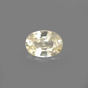 Zafiro amarillo natural de 0,89 ct, corte óvalo, IF