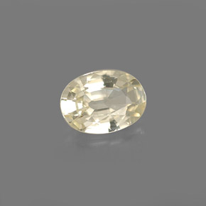 Zafiro amarillo natural de 0,89 ct, corte óvalo, IF