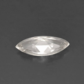 Zafiro blanco natural de 0,57 ct, marquesa, VVS