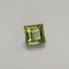 Zafiro verde natural de 0,78 ct, cuadrado, VS