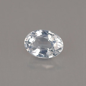Zafiro blanco natural de 0,69 ct, corte óvalo, VVS