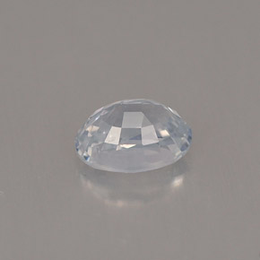 Zafiro blanco natural de 0,69 ct, corte óvalo, VVS