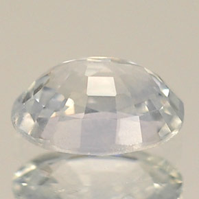 Zafiro blanco natural de 0,61 ct, corte óvalo, VVS