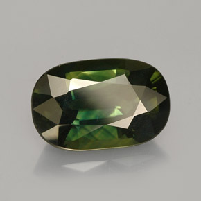 Zafiro verde natural de 3,64 ct, corte óvalo, VVS-VS