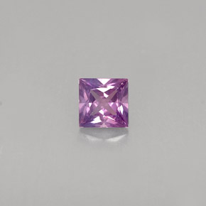 Zafiro violeta natural de 0,42 ct, cuadrado, VS