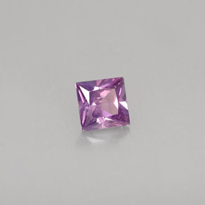 Zafiro violeta natural de 0,42 ct, cuadrado, VS