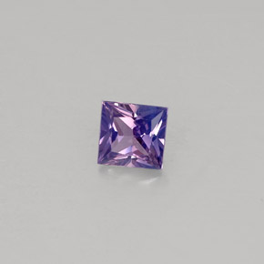 Zafiro violeta natural de 0,46 ct, cuadrado, VS