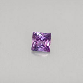 Zafiro violeta natural de 0,38 ct, cuadrado, VS-SI