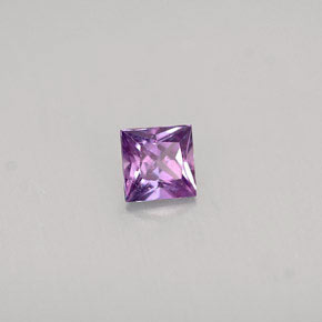 Zafiro violeta natural de 0,38 ct, cuadrado, VS-SI