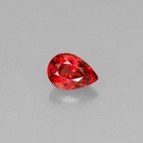 Zafiro naranja natural de 0,59 ct, en forma de pera, VS