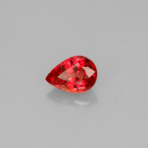 Zafiro naranja natural de 0,59 ct, en forma de pera, VS