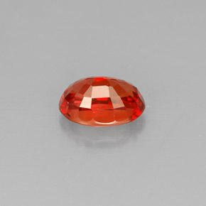 Zafiro naranja natural de 0,76 ct, corte óvalo, VS