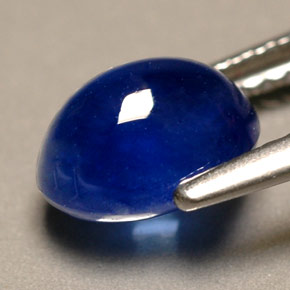 Zafiro azul natural de 2,08 ct, transparente, transparente / translúcido