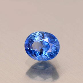 Zafiro azul natural de 0,58 ct, corte óvalo, VS