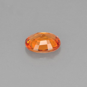 Zafiro naranja natural de 0,66 ct, corte óvalo, VVS-VS