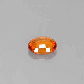 Zafiro naranja natural de 0,69 ct, corte óvalo, VVS-VS