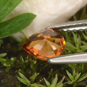 Zafiro naranja natural de 0,59 ct, en forma de pera, VVS-VS