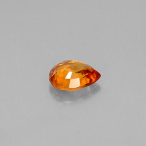 Zafiro naranja natural de 0,72 ct, en forma de pera, VVS-VS