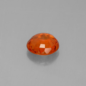 Zafiro naranja natural de 1,28 ct, corte redondo, VS