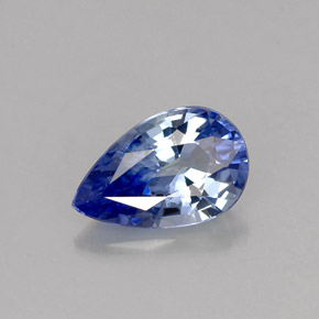 Zafiro azul natural de 1,12 ct, en forma de pera, VS