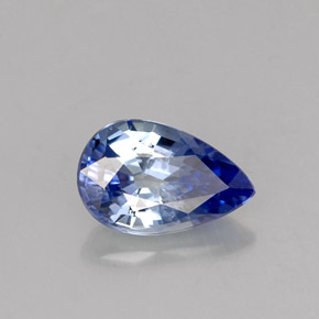 Zafiro azul natural de 1,12 ct, en forma de pera, VS