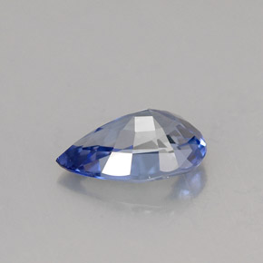 Zafiro azul natural de 1,12 ct, en forma de pera, VS