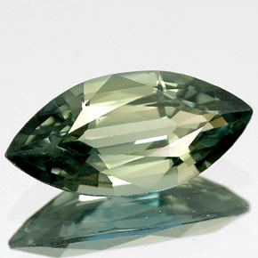 Zafiro verde natural de 1,92 ct, marquesa, IF