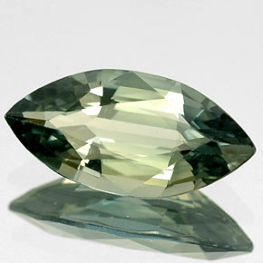 Zafiro verde natural de 1,92 ct, marquesa, IF
