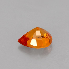 Zafiro naranja natural de 0,71 ct, en forma de pera, VS