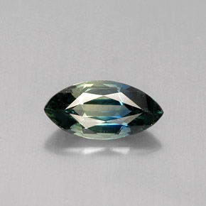 Zafiro verde natural de 0,82 ct, marquesa, VVS