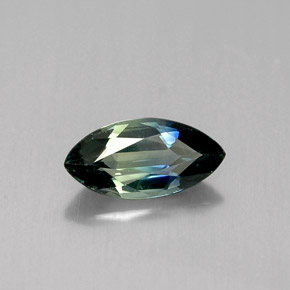 Zafiro verde natural de 0,82 ct, marquesa, VVS