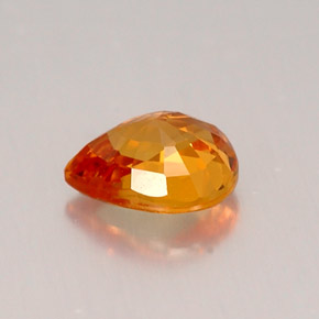 Zafiro naranja natural de 0,76 ct, en forma de pera, IF