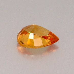 Zafiro naranja natural de 0,69 ct, en forma de pera, VVS