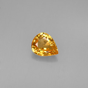 Zafiro naranja natural de 0,74 ct, en forma de pera, IF