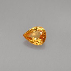 Zafiro naranja natural de 0,74 ct, en forma de pera, IF