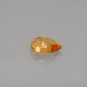 Zafiro naranja natural de 0,74 ct, en forma de pera, IF