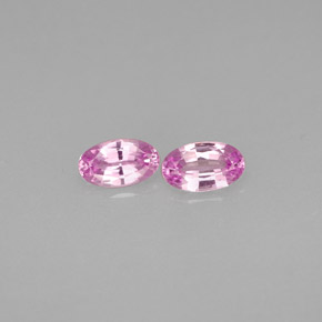 Gemas de zafiro rosa natural de  ct, corte óvalo, VVS-VS