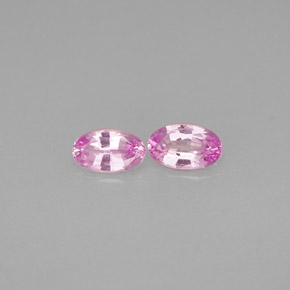 Gemas de zafiro rosa natural de  ct, corte óvalo, VVS-VS